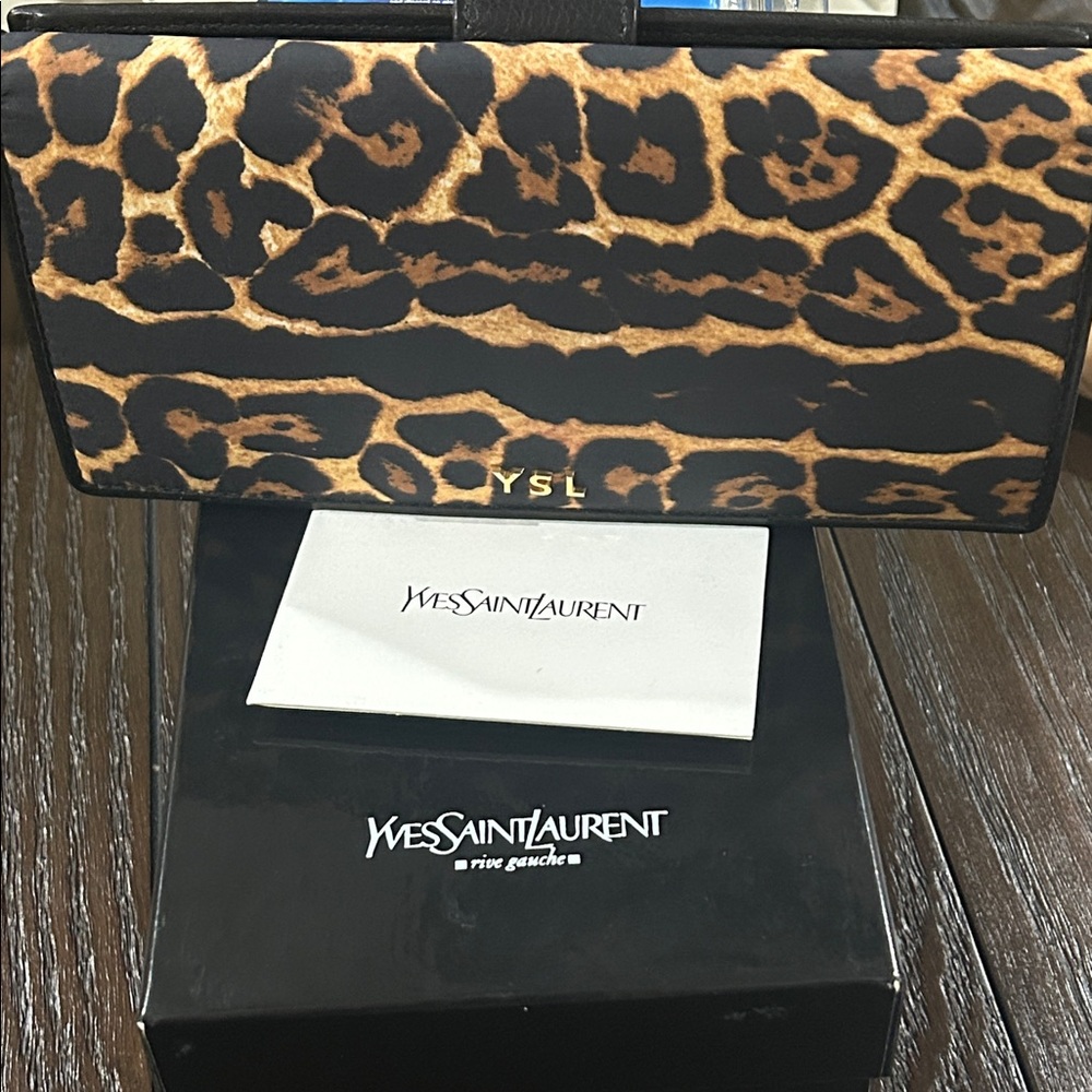 Yves Saint Laurent NIB Animal Print long wallet